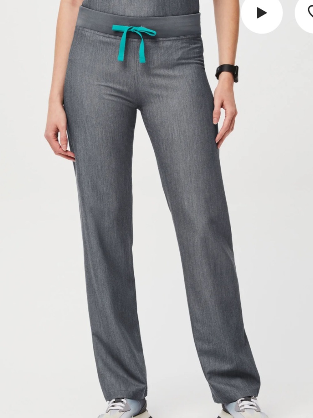Figs Livingston Basic Scrub Pants in Charcoal. XXL Tall.